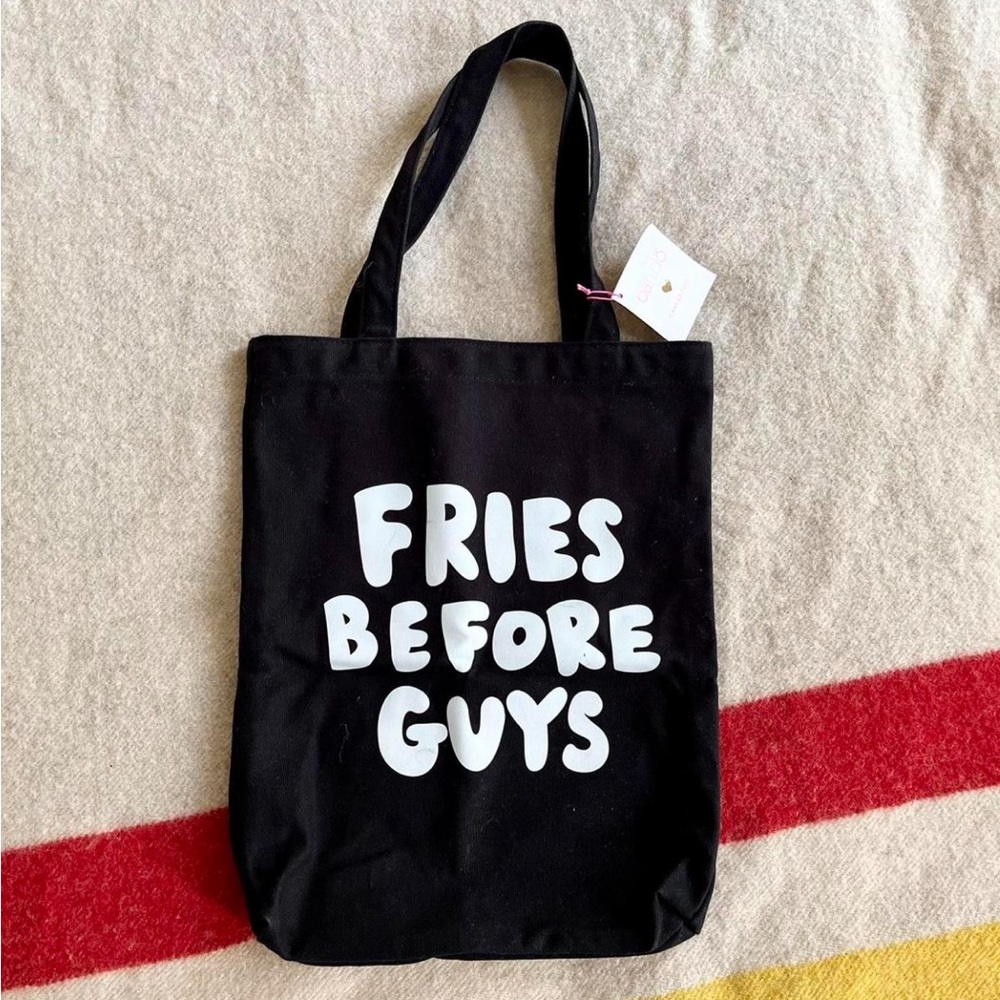 NWT UO BAN.DO Fries Before Guys Canvas Tote Bag - Picture 2 of 5